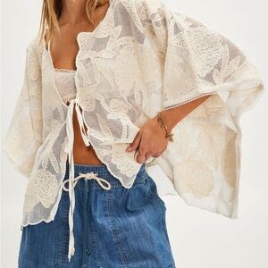 Free People Willow Tie Front Cape